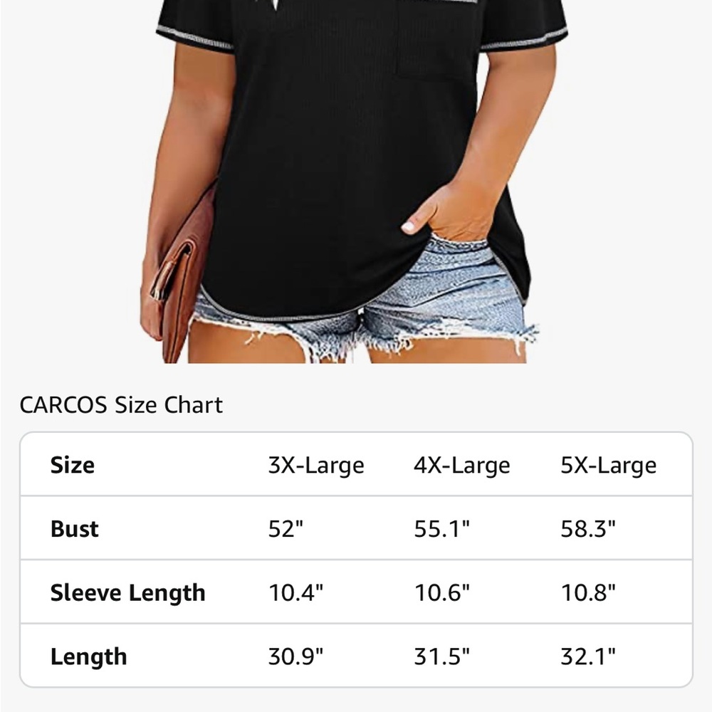 Black V-Neck Women's Top - Picture 2 of 4